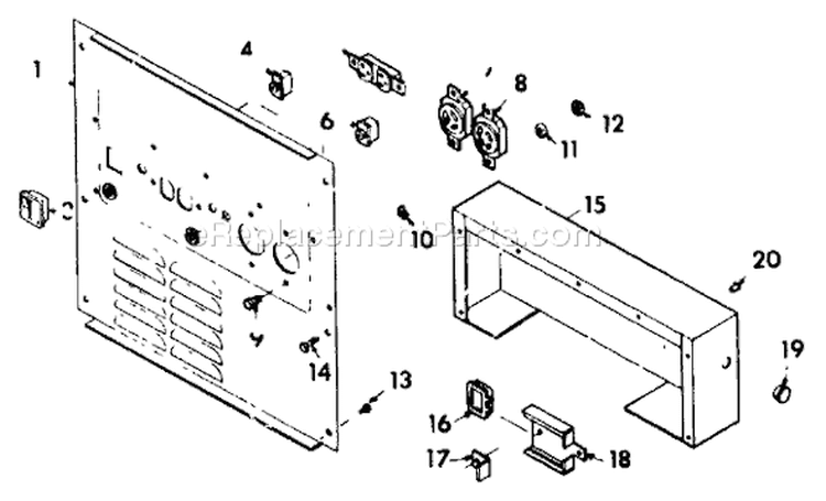 Page B Diagram and Parts List for 8927-0  Briggs and Stratton Generator